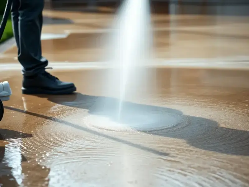 Professional concrete pressure washing
