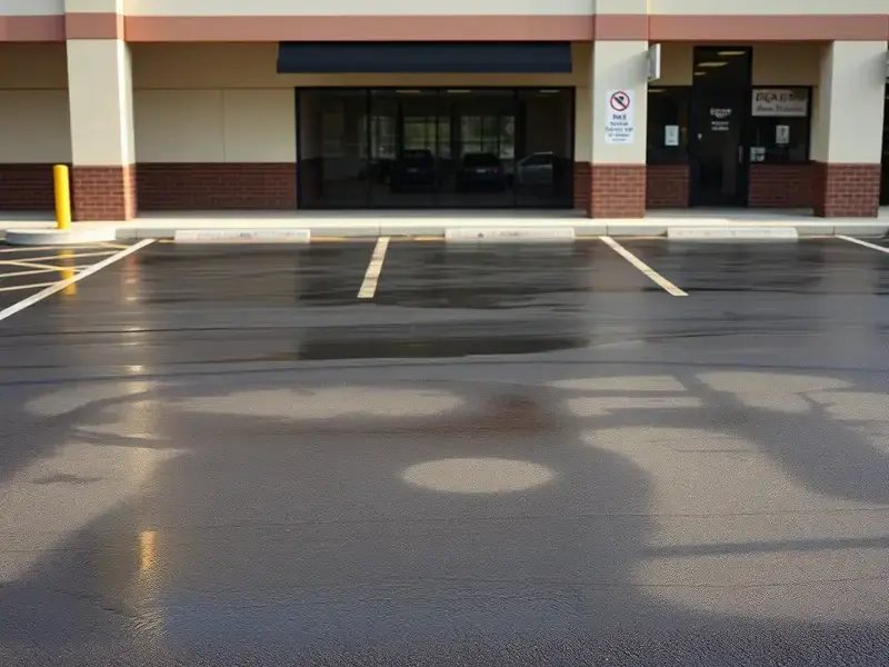 Commercial parking lot cleaning