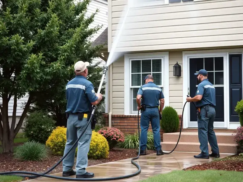 Eagle Power Wash team in action